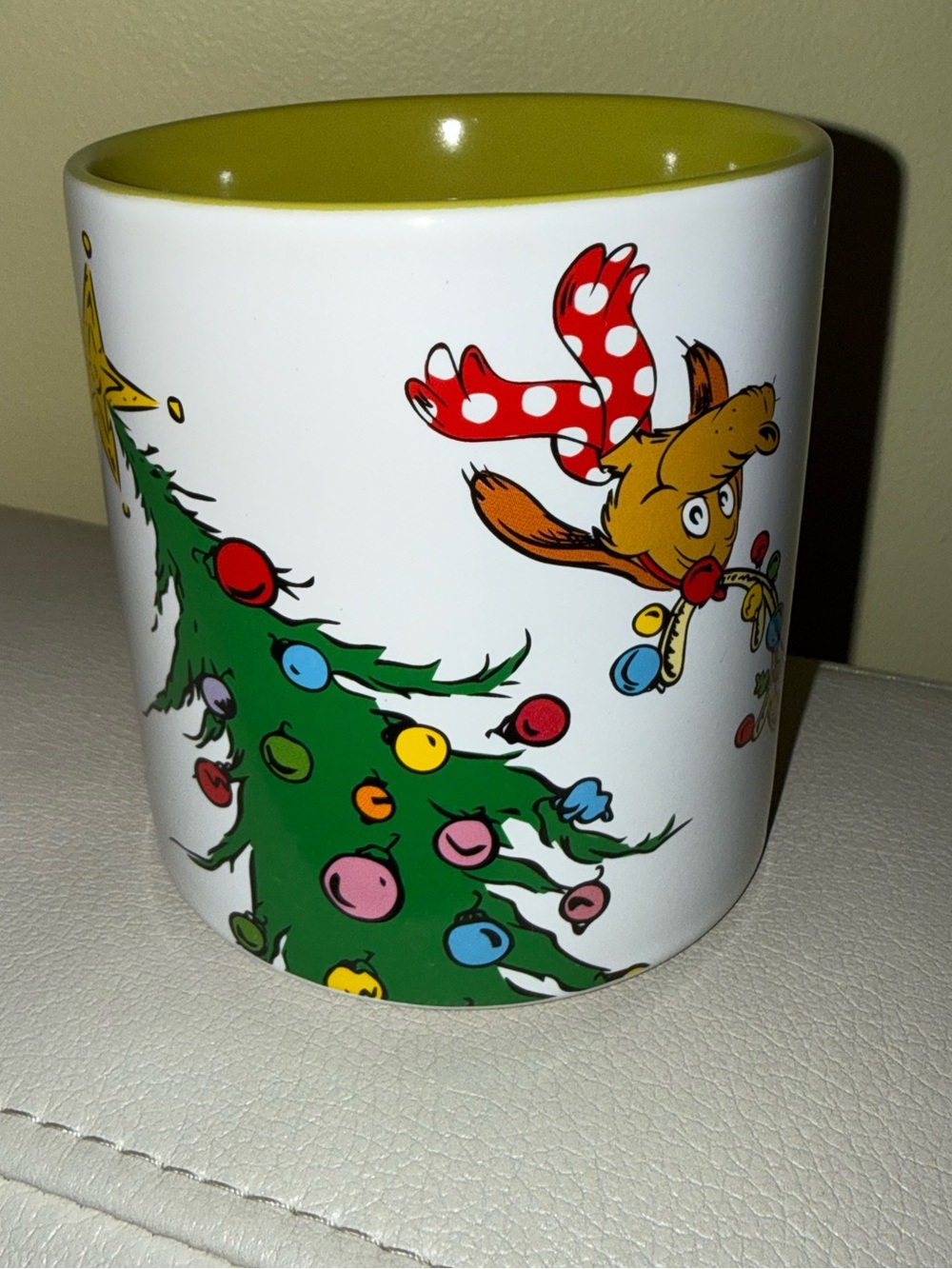 Bioworld White Ceramic Mug with Green Interior